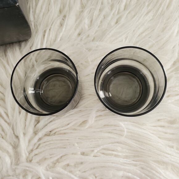 Smokey Gray Glass Whiskey Set of 2 - Picture 5 of 7